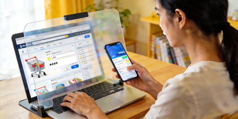 个人在家中进行网络购物和银行转账，需要隐私保护